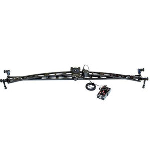 SHOOTVILLA 2Ft Curve & Linear Motorized & Electronic Ball Bearing Video Camera Slider Track with Motion Control System for DSLR Dv Cameras Nikon Sony Canon (Sv-Cnl-2Mc) Black